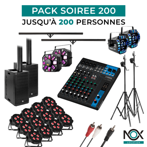 Pack soirée 200 personnes