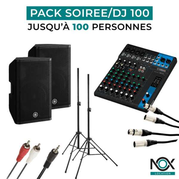 Pack sonorisation soirée 100 personnes